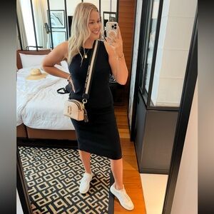 Express black body con midi sweater dress size M